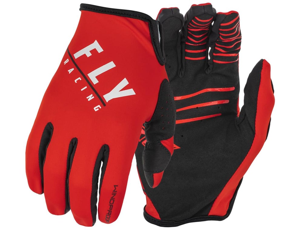 Fly Racing Windproof Gloves (Black/Red) (2XL) - Dan's Comp