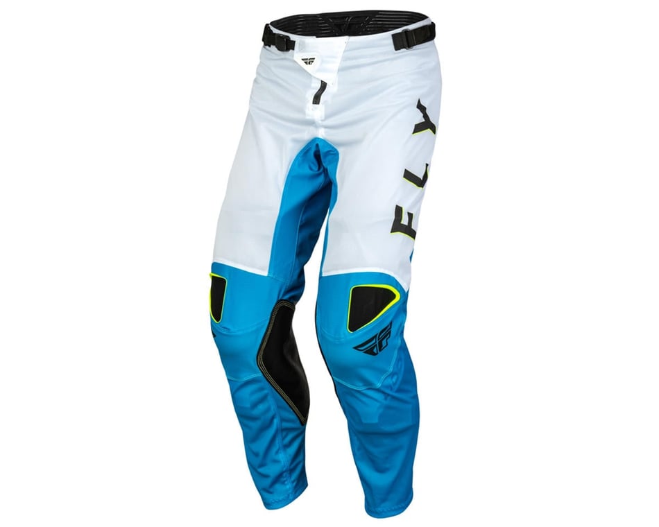 Fly Racing Kinetic Mesh Kore Pants (Blue/White/Hi-Vis Yellow