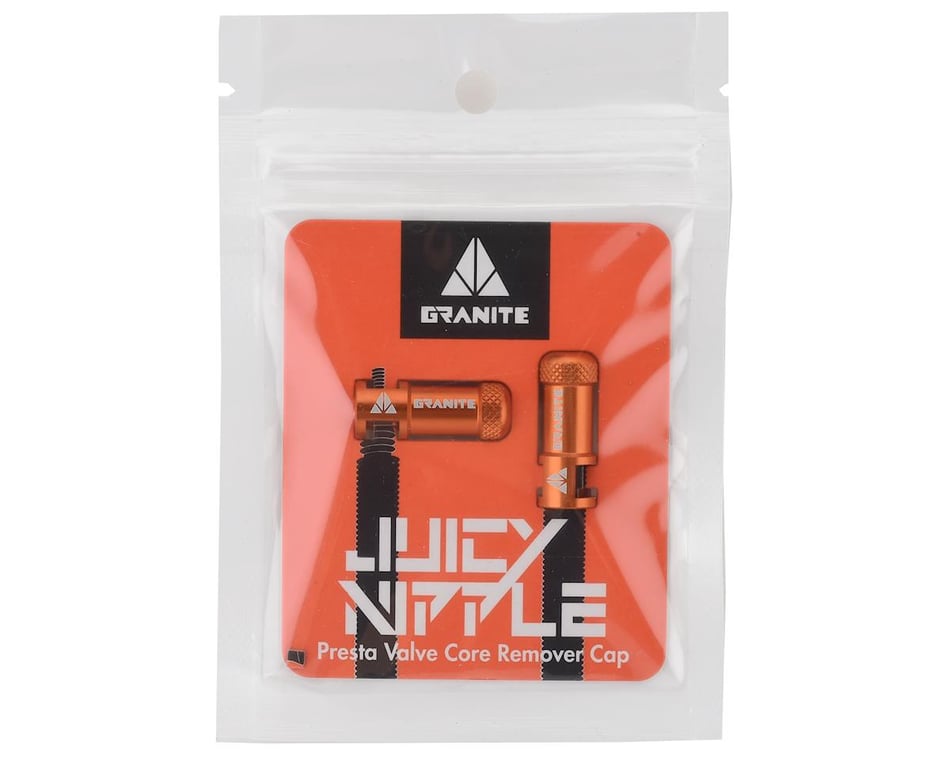 Granite Juicy Nipple Valve Cap and Presta Valve Stem Set – Granite