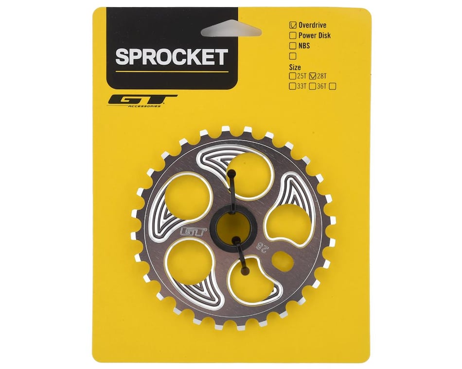 GT Overdrive Sprocket (Shiny Silver) (28T) - Dan's Comp