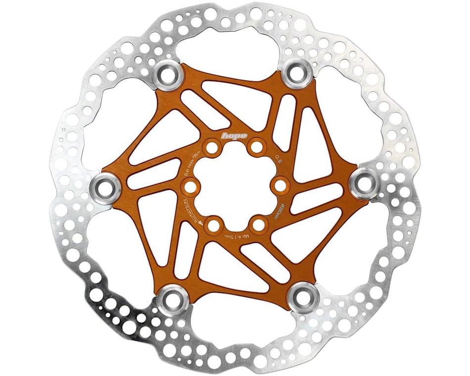 Hope Floating Disc Brake Rotor Orange 6 Bolt 180mm Dan s Comp