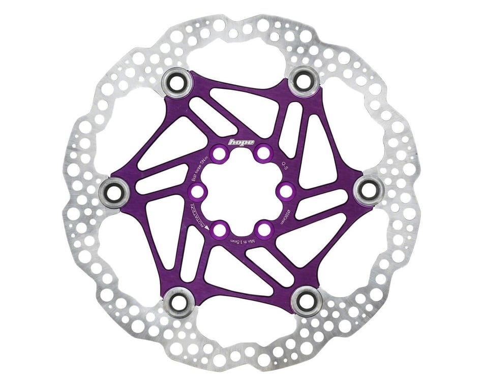 Hope Floating Disc Brake Rotor Purple 6 Bolt 180mm Dan s Comp