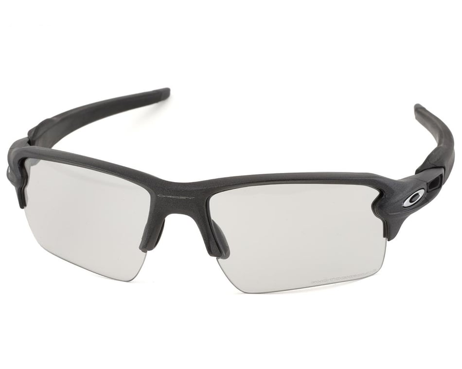 Flak XL Sunglasses (Steel) (Clear/Black Iridium Photochromic Lens) - Dan's