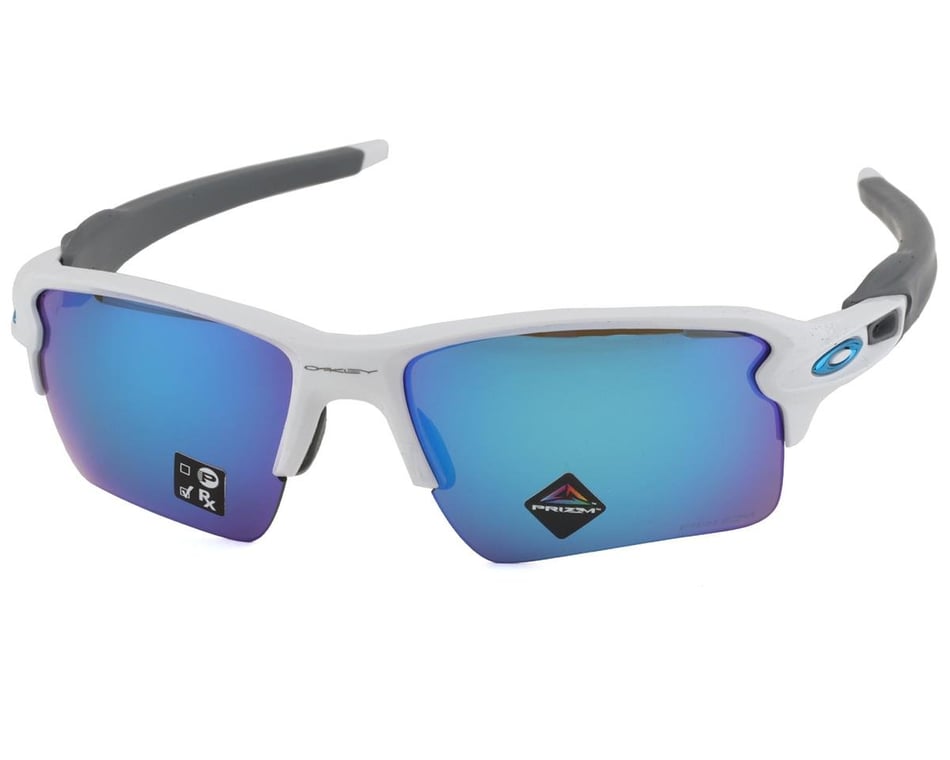 Oakley Flak 2.0 XL Sunglasses Polished White Prizm Sapphire Iridium Lens Dan s Comp