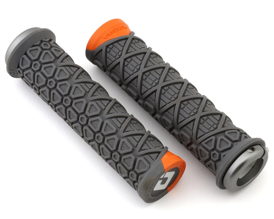 ODI Vanquish Lock-On Grips (Graphite/Orange) - Dan's Comp