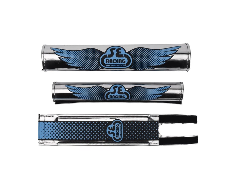 SE Bikes Wing Fade Pad Set (Chrome/Black/Blue) - Dan's Comp