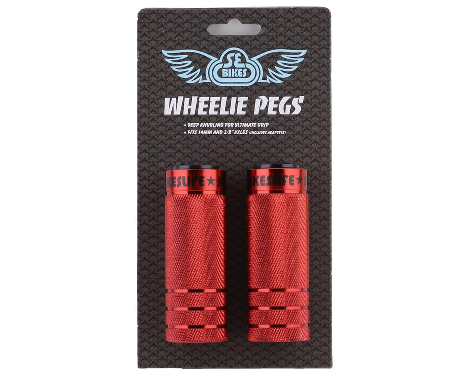 SE Racing Wheelie Pegs Red Pair 4