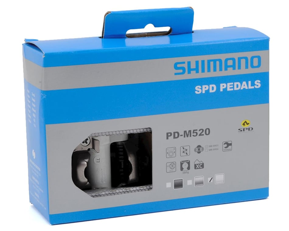Pedales SPD Shimano M520 Clipless MTB Blanco