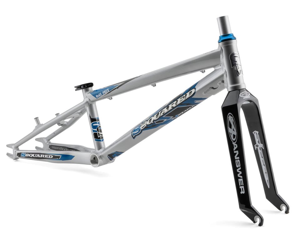 SSquared VP BMX Race Frame Kit Silver Blue Pro XXL Dan s Comp