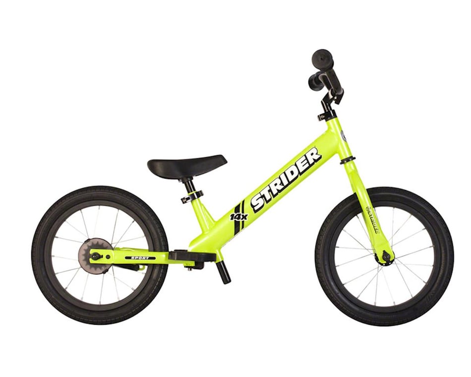 Strider Sports 14x Sport Kids Balance Bike w/ Easy-Ride Pedal Kit (Green) -  Dan's Comp