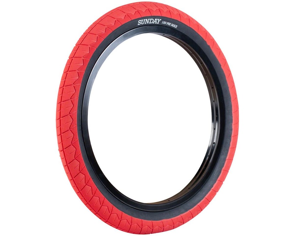 Red w/ Black Sidewall 20 x 2.4 Sunday BMX Current Tire 