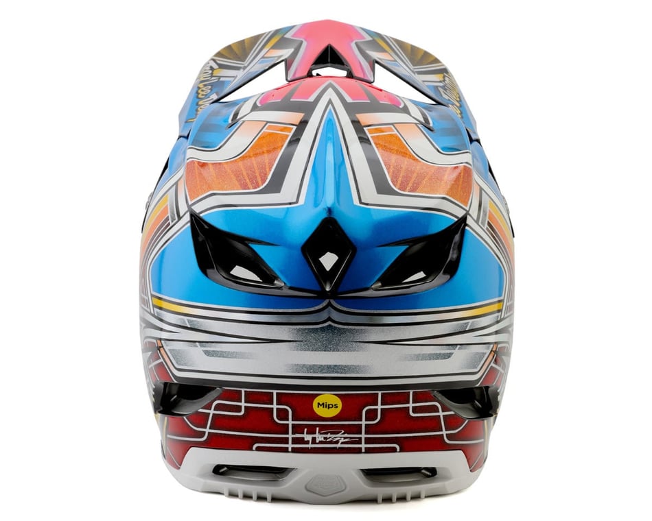 Troy Lee Designs D4 Carbon Full Face Helmet (Low Rider Blue