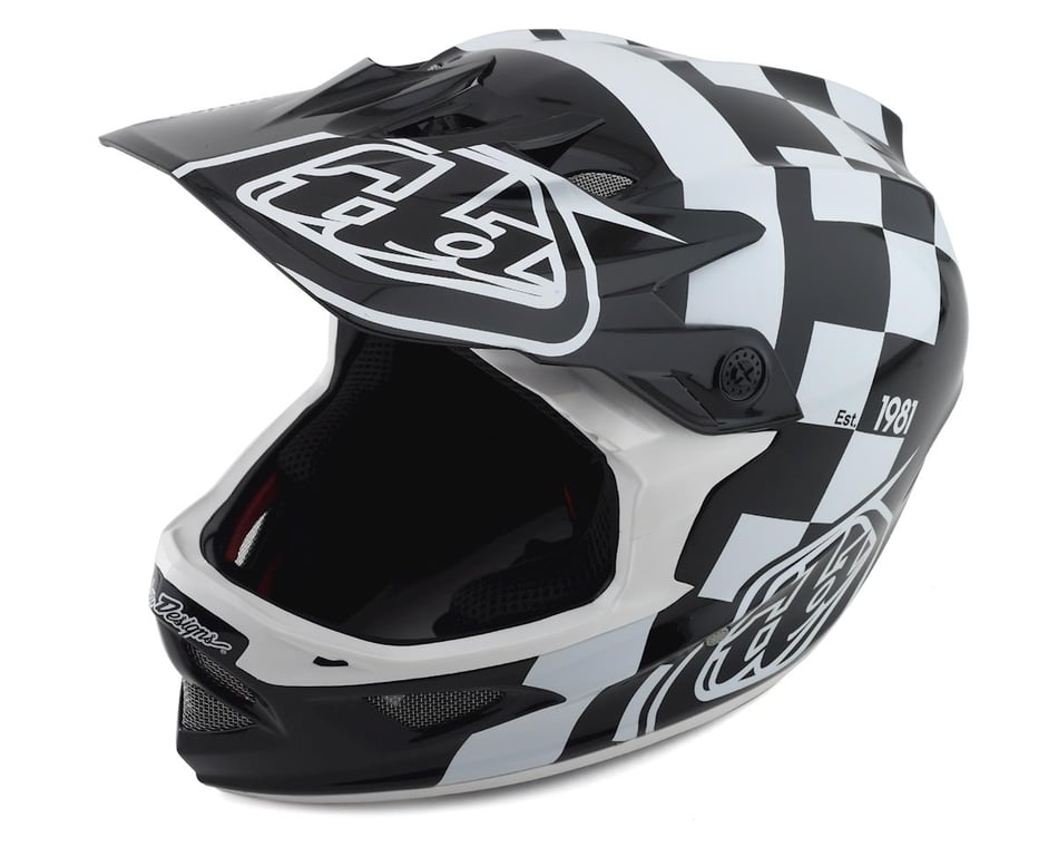 Troy Lee Designs D3 Fiberlite Full Face Helmet (Slant Grey) (M) - Dan's Comp