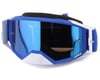 Fly Racing Zone Pro Goggles (Blue) (Sky Blue Mirror/Smoke Lens) (w/ Post)
