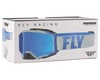 Image 4 for Fly Racing Zone Pro Goggles (Grey/Blue) (Sky Blue Mirror/Smoke Lens) (w/ Post)