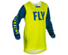 Fly Racing Youth Kinetic Wave Jersey (Hi-Vis/Blue) (Youth L)