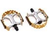 SE Racing Bear Trap Pedals (Silver/Gold) (9/16")