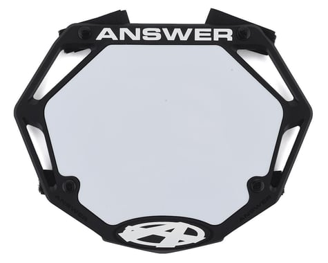 Answer 3D BMX Number Plate (Black) (Mini)