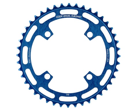 Cook Bros. Racing 4-Bolt Chainring (Blue) (44T)