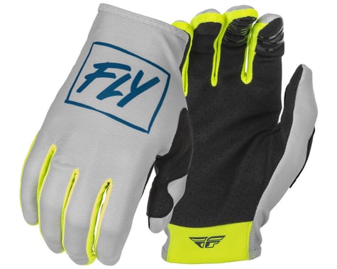 Fly Racing Youth Lite Gloves (Grey/Teal/Hi-Vis) (Youth L)