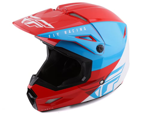 Fly Racing Kinetic Straight Edge Helmet (Red/White/Blue) (2XL)