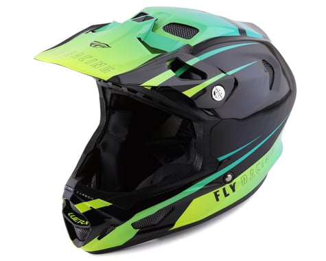 Fly Racing Werx-R Carbon Full Face Helmet (Hi-Viz/Teal/Carbon) (L)