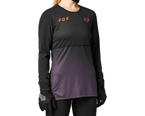 Fox Racing Women's Flexair Long Sleeve Jersey (Black/Purple) (L)