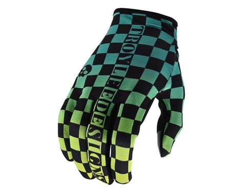 Troy Lee Designs Flowline Gloves (Checkers Green/Black) (L)