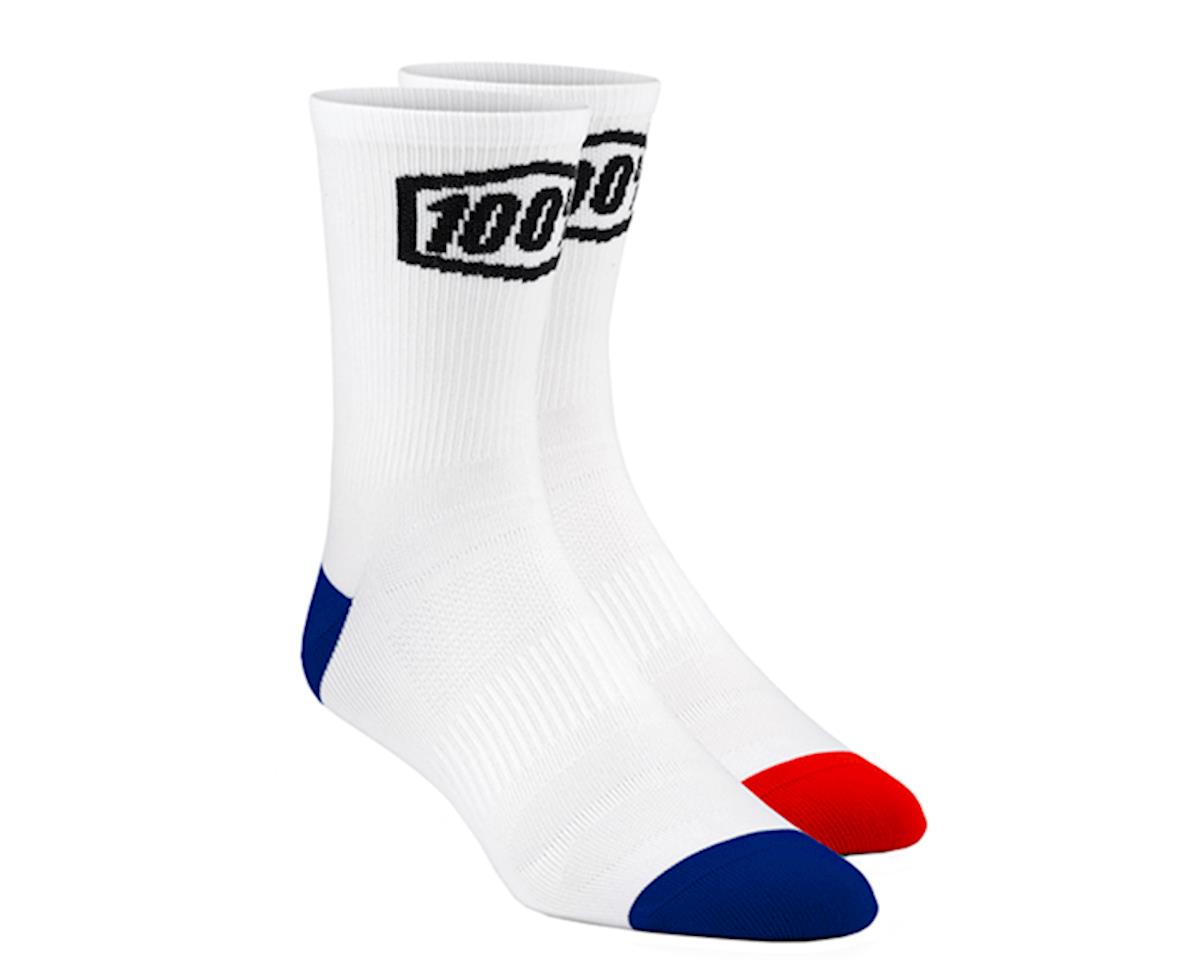 100% Terrain Socks (White) (L/XL) - Dan's Comp