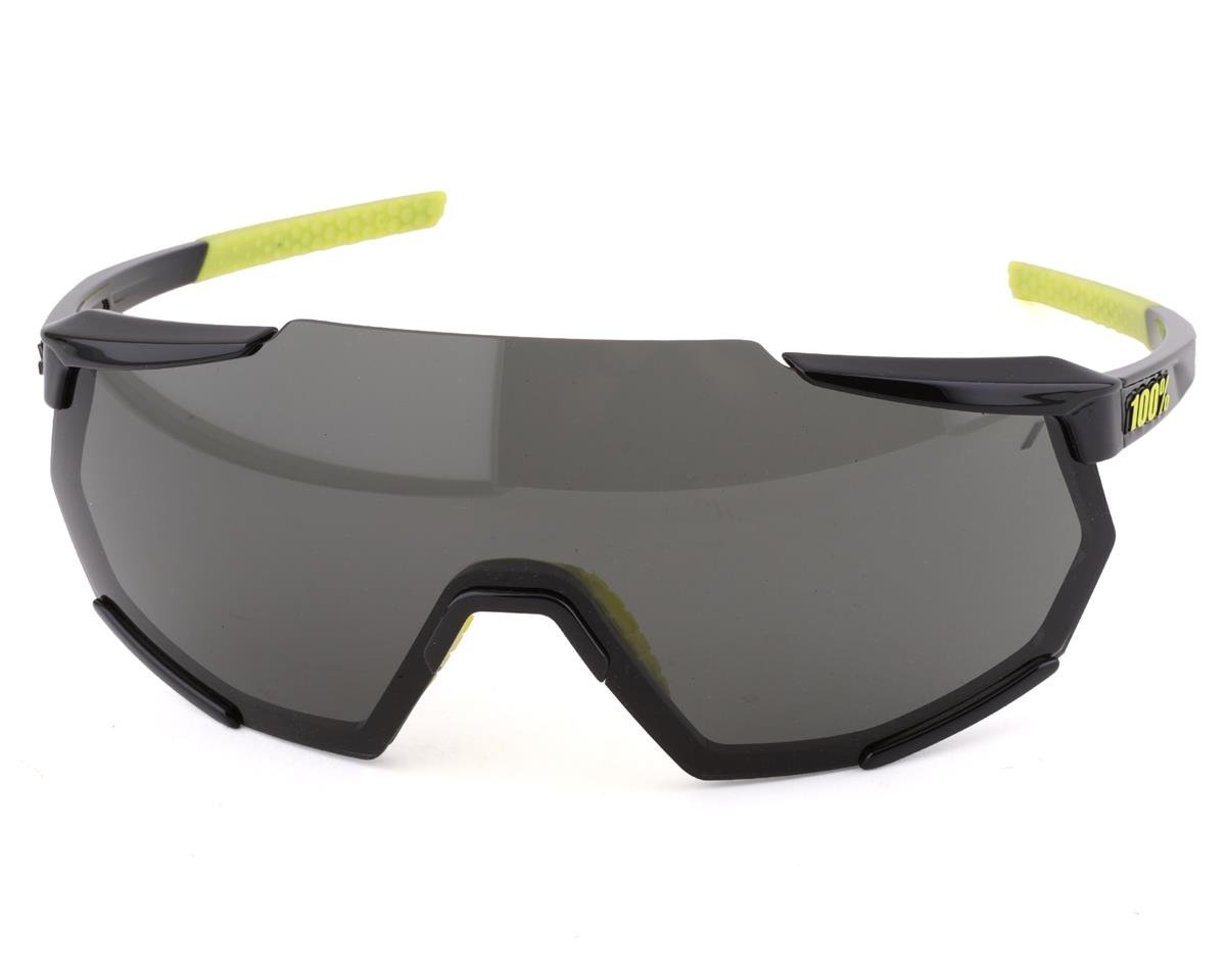 100% Racetrap Sunglasses (Gloss Black) (Smoke Lens) - Dan's Comp