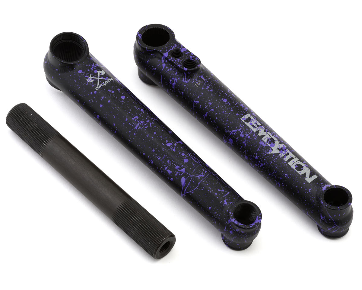 Demolition Revolt 19mm Cranks (Black/Purple Splatter) - Dan's Comp