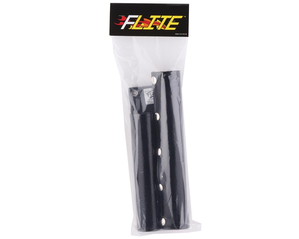 Flite Vinyl Snap Closure 3 Piece BMX Pad Set (Black) (Blank) - Dan's Comp