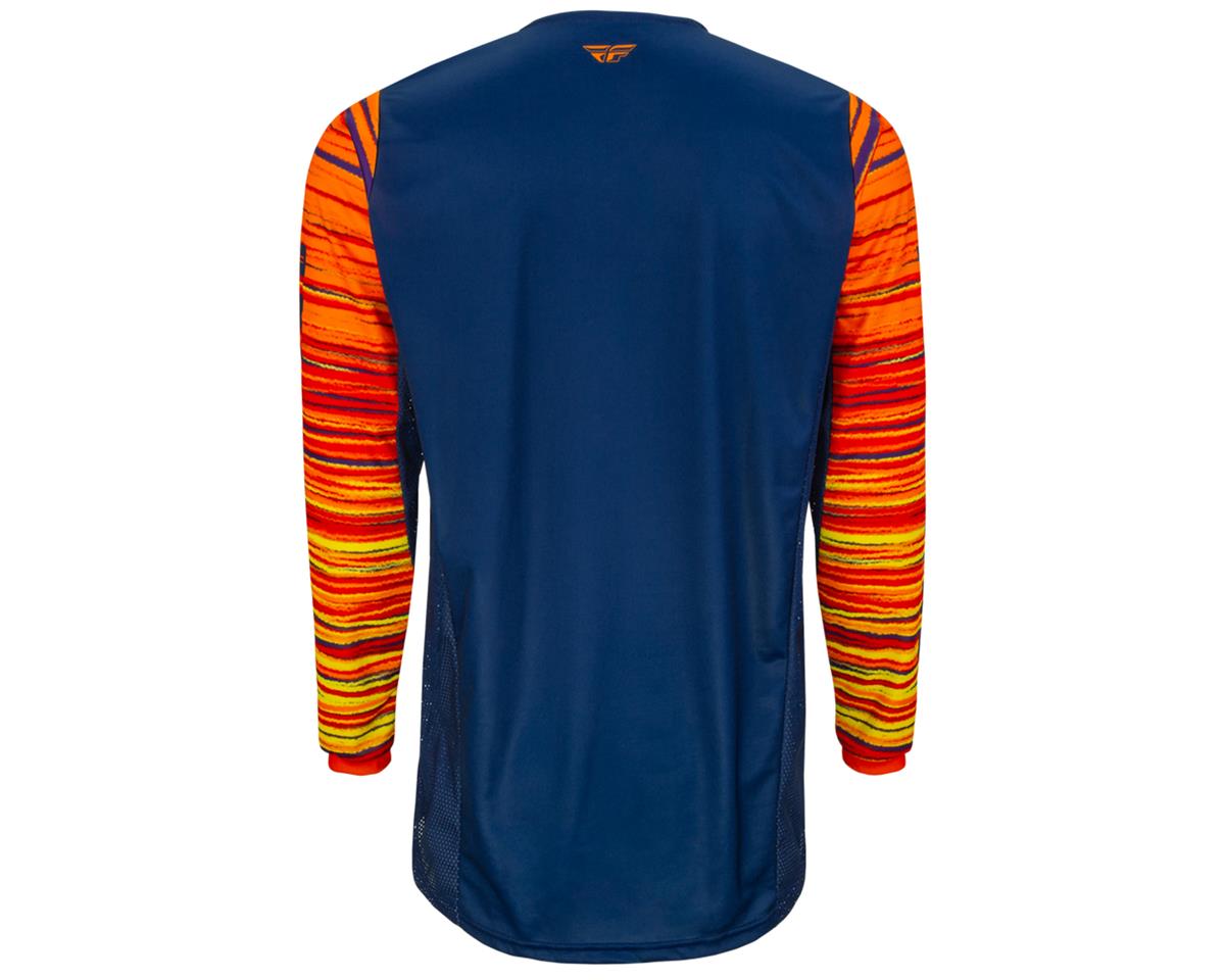 Fly Racing Kinetic Wave Jersey (Navy/Orange) (S) - Dan's Comp