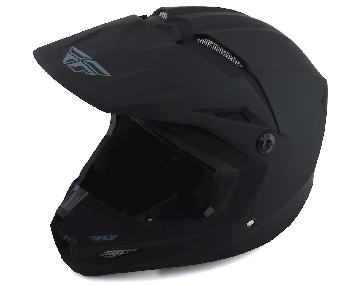 Skære jorden Forsendelse Fly Racing Kinetic Solid Helmet (Matte Black) (2XL) - Dan's Comp