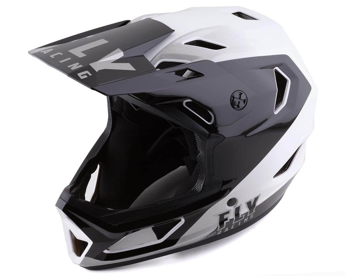 Fly Racing Rayce Youth Helmet (Black/White) (Youth L) - Dan's Comp