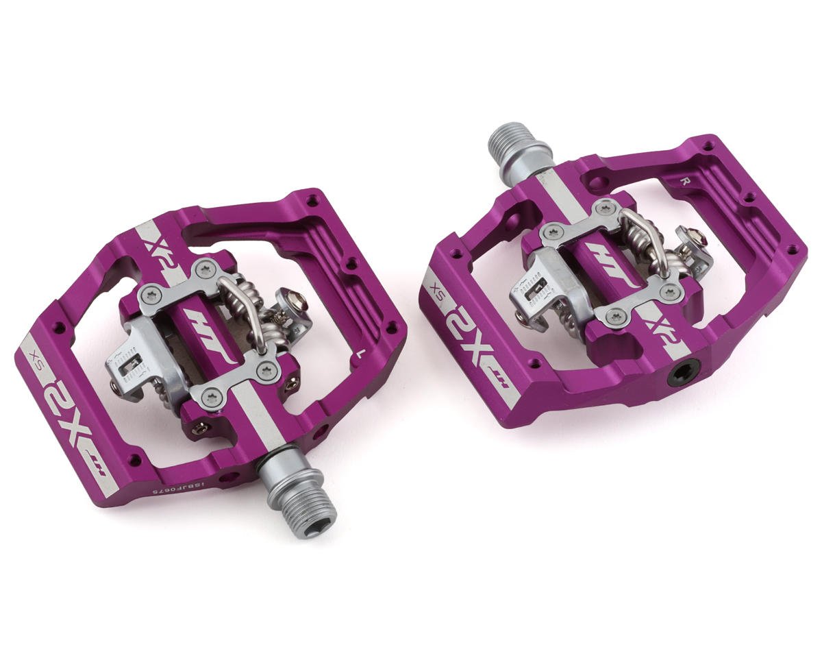 HT X2 SX Clipless BMX Platform Pedals Purple 9 16 Dan s Comp