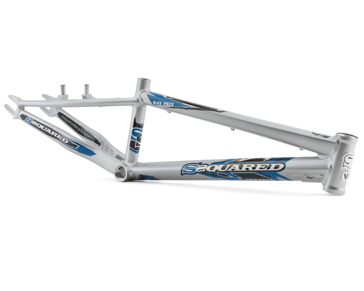 SSquared VP BMX Race Frame Silver Blue Pro XXL Dan s Comp