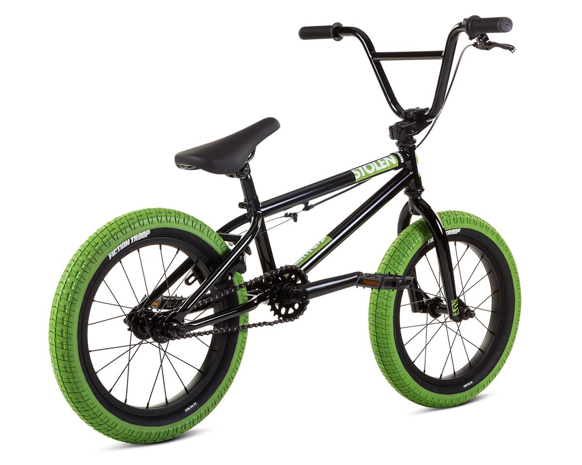 Stolen Agent 16" BMX Bike (16.25" Toptube) (Black/Neon Green) - Dan’s Comp